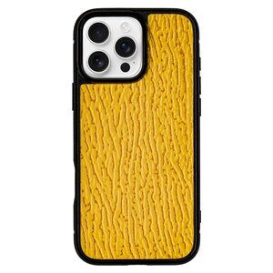 Luxury Handmade Iphone 16 Pro/Pro Max Case - Genuine Shark Leather - Yellow